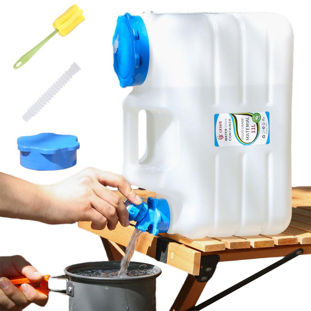 10/11/12L Outdoor Water Bucket Camping Water Container No Leakage Water Storage Container With Detachable Faucet For Outdoor