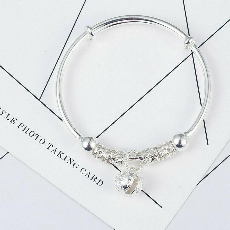 Exquisite Women's Silver Color Adjustable Bracelets with Hollow Bells Ball Fashion Party Female Jewelry Daily Collocation