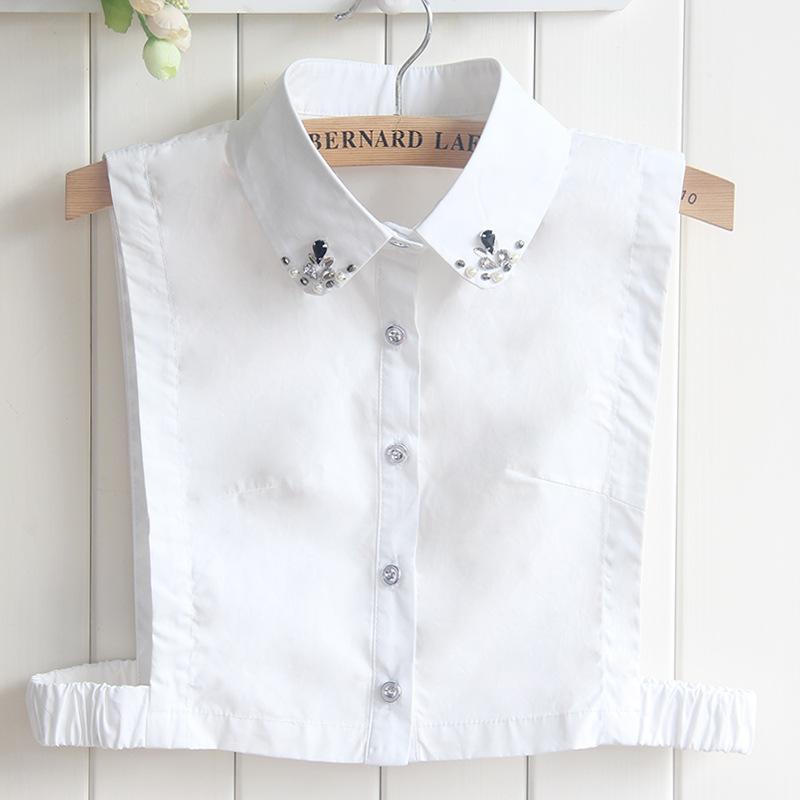 Fashion Fake Collar Shirt Shirt Collar Rhinestone Pearl Fake Collar Vintage Diamond Half Collar