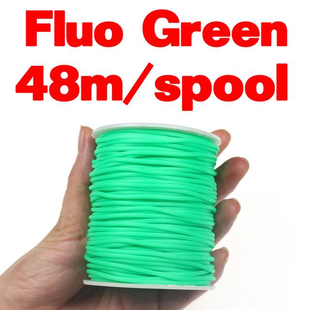 48m/Spool 2mm Thin Film Elastic Tube for Scud Shrimp Nymph Fly Skin Fishing Rig Sleeve Sabiki Fly Tying Material Fluo Pink