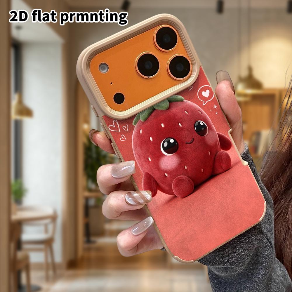 Phone Case: Lambskin 2D Flat Samsung Galaxy A34 A35 M05 M06 S20 S22 S21 FE Plus 5G protective case, cute little white bun, Christmas and Halloween gif