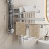 No Punching Suction Cup Bathroom Rotating Towel Rack Multi-rod Drying Rack Bathroom Wall-mounted Storage Rack