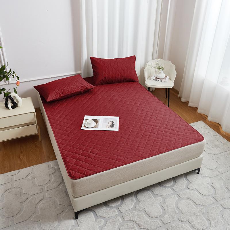 Wasserdichter gesteppter Matratzenschoner mit Gummibändern, Rutschfeste Staubschutzhülle