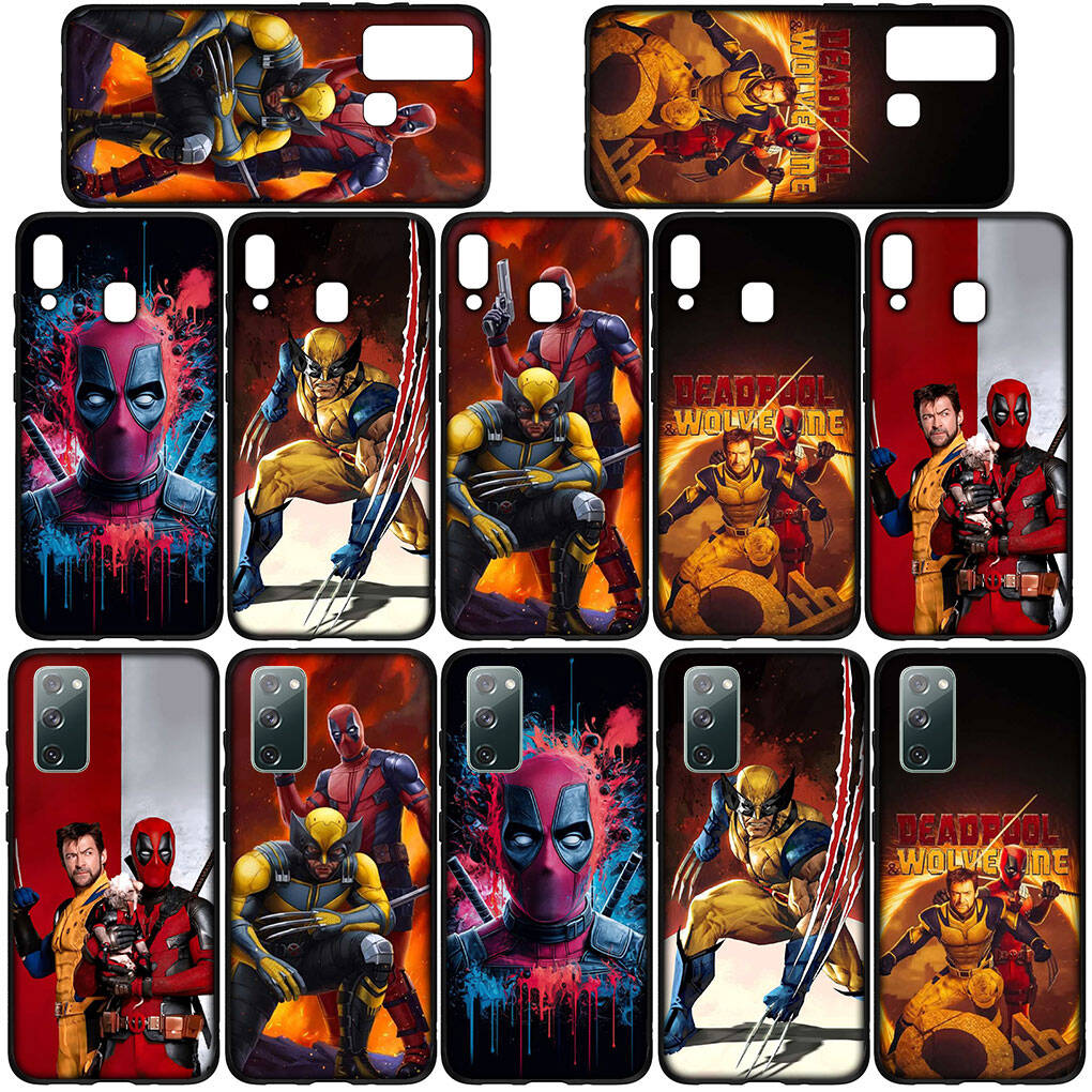 Phone Case for iPhone 17 16 15 Plus 16E Huawei P30 P20 Lite Y9 Redmi Note 14 12 11 13 Pro Max OPPO A60 A80 A40 A18 A38 Comics Wolverine Deadpool Cover