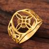 Dawapara Anello da Donna Nodo di Strega Nodo Celtico Anello Triquetra della Trinità Amuleto di Stregoneria Gioielli Wiccan in Acciaio Inossidabile