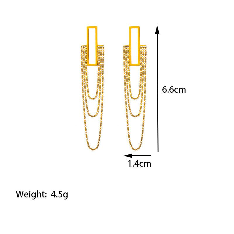 316L Stainless Steel Gold Color Tassel Dangle Earrings For Women Fashion New Holiday Gift Ear Drop  Bijoux