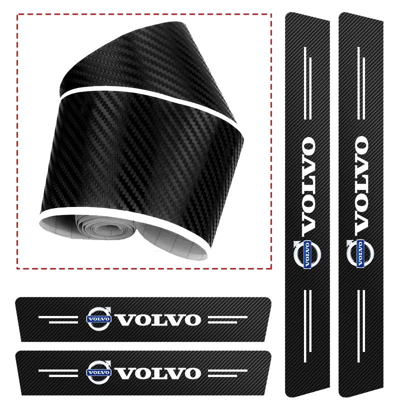 1/4/5 Stück Auto Türschweller Kratzschutz Dekor Kohlefaser Aufkleber Für Volvo S90 V90 V60 V40 XC90 S60 XC60 V70 XC40 S80 T6 EX90 EM90