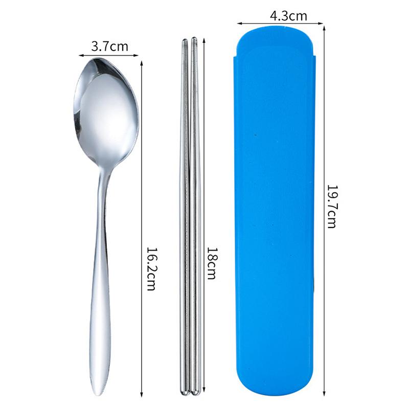 Durable Stainless Steel Flatware Set with Case for Travel Ideal for Camping and Hiking