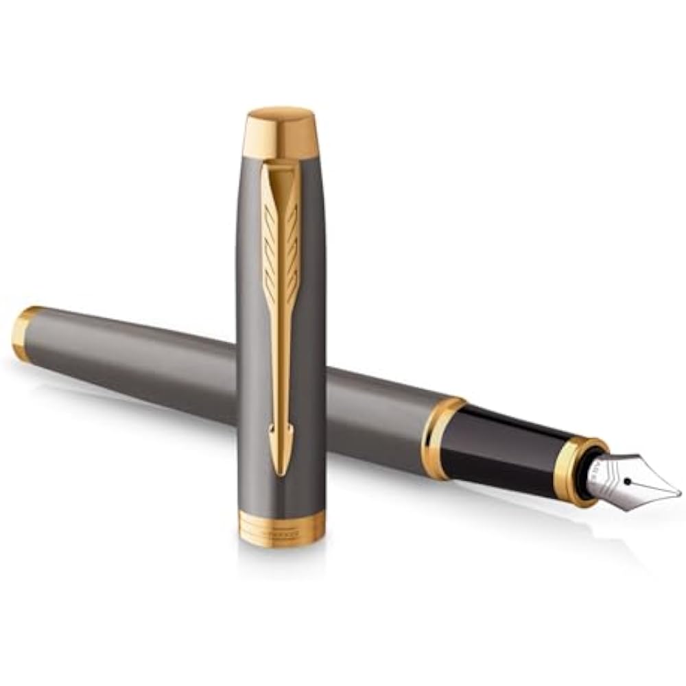 PARKER Parker Fountain Pen IM Gray GT Fine Print Gift Box Gift Present Luxury Regular Imported Pr...