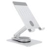 Phone Stand Silver Phone Holder 360 Degrees Rotation Foldable Aluminium Alloy Stable Support Phone Accessory for Tablets