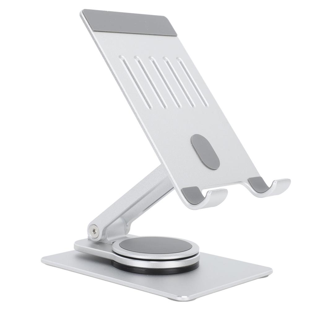 Phone Stand Silver Phone Holder 360 Degrees Rotation Foldable Aluminium Alloy Stable Support Phone Accessory for Tablets