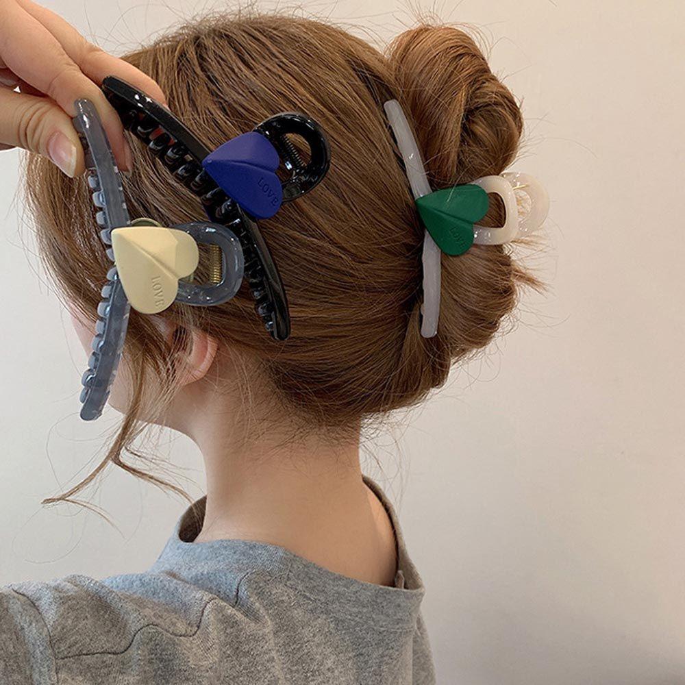 

Сердце для девочек Простая крестообразная акула-заколка для волос краб-заколка корейская держатель для хвоста женские когти для волос