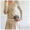 Koreanischer Stil Leopardendruck Satteltasche Modische Kette Schulter Crossbody Tasche