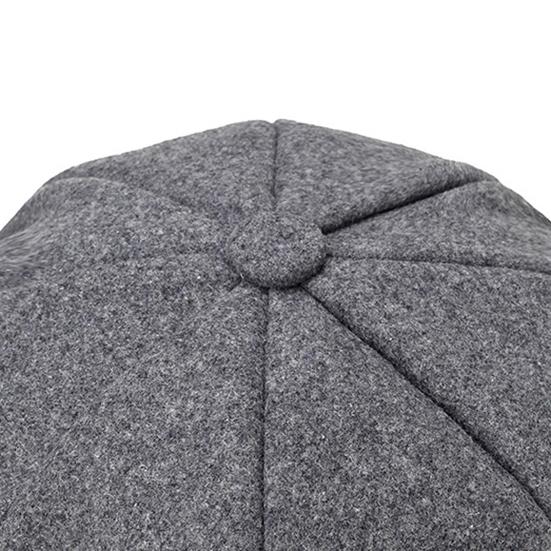 British Style Wide Brim Woolen Beret Hat Retro Artist Painter Newsboy Octagonal Cap Fashion Accessories