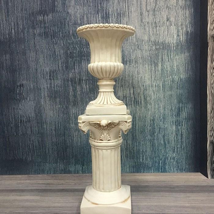 Wedding Gold Roman Column Flower Stand – European Stripe Trophy Fiberglass Décor