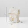 Ceramic Christmas Village Houses White House Figurines New Porcelain Village House  Winter Decor