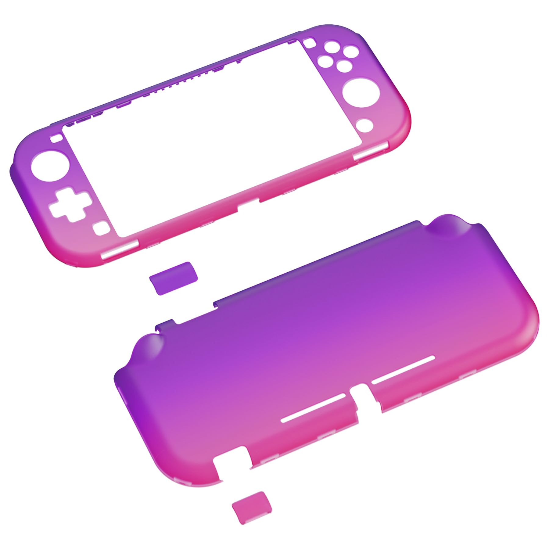 

eXtremeRate PlayVital Кастомний жорсткий кейс для Switch Включає захисну плівку для екрана Rose Lite, (Прозорий, Фіолетовий, Червоний)