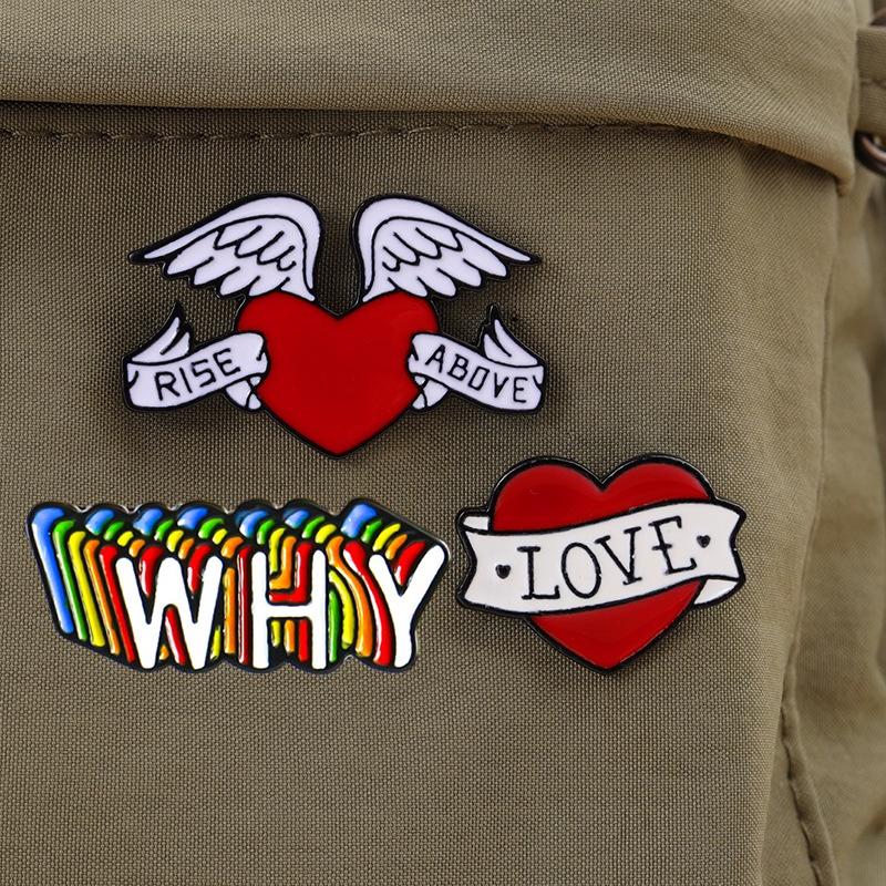 Przypinka ze stopu w kształcie serca do modnej dekoracji i wielofunkcyjnego użytku