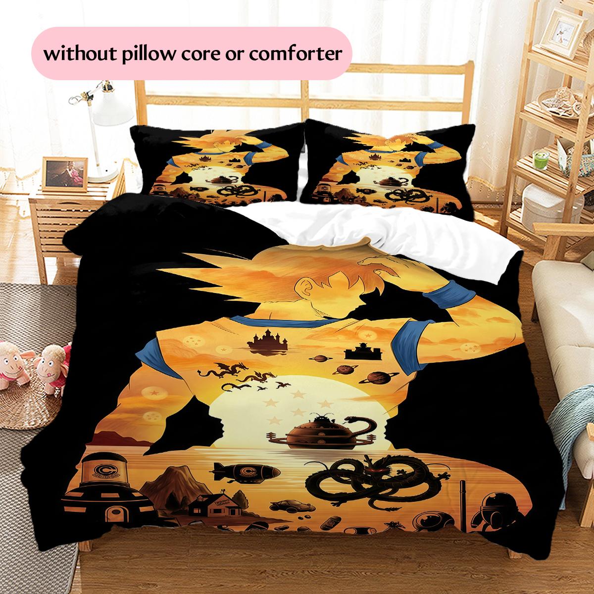 

Dragon Ball Mixed Pattern Bedding Home Decoration Festival Gift (1 * duvet cover + 2 * pillowcase, without core) 135x200cm