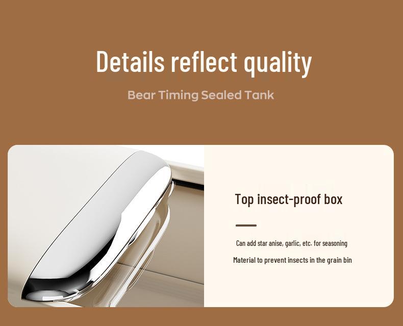 Large Capacity Food-Grade Rice Container with Push-Pull Lid - Insect & Moisture Proof