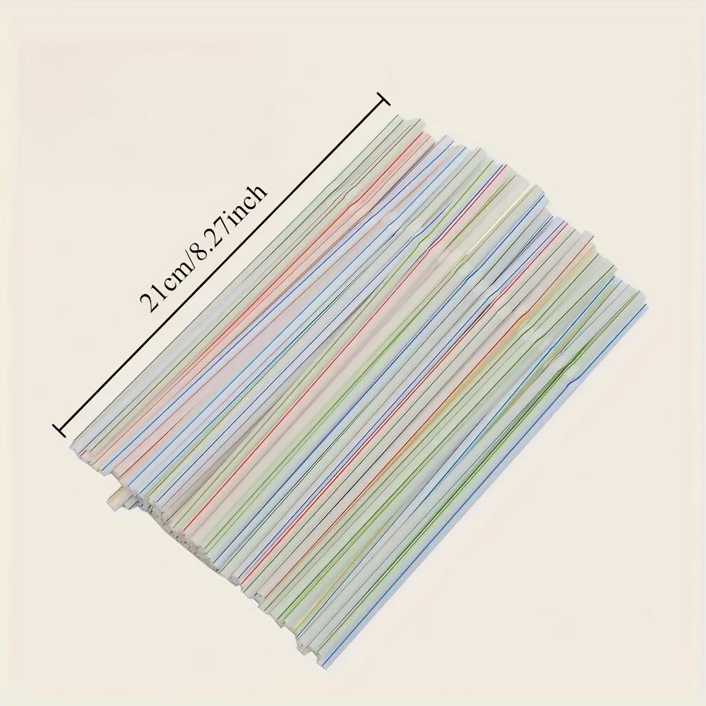 100pcs Disposable Colorful Plastic Straws - Assorted Pastel Colors, for Drinks/Parties/Everyday. Vibrant, Durable Party Supplies