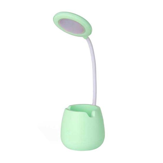 LED Desk Lamp with Pen Holder Small Dimmable Rechargeable Table Lamp with Flexible Gooseneck for Home Office Bedroom Desktop Nightstand
