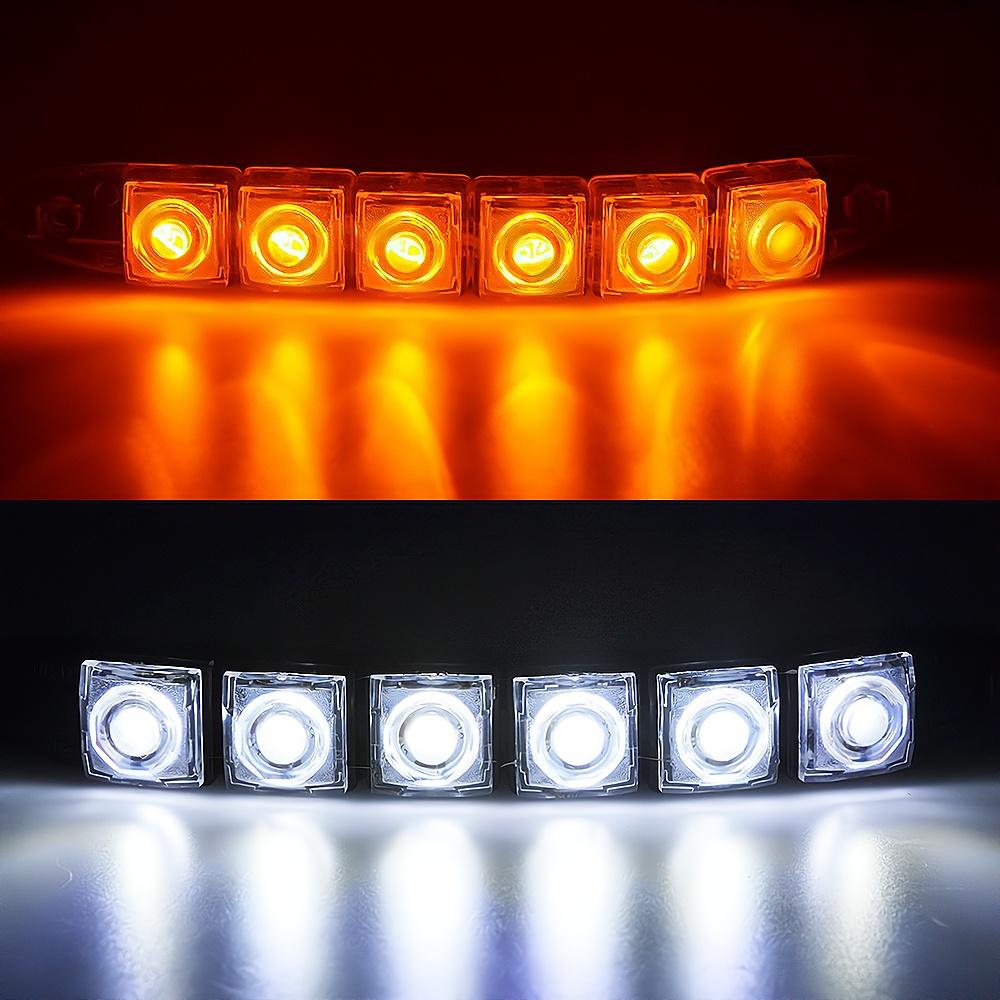 1pcs Waterproof Multi Colors DRL Light Cars Autos Decorative Flexible Daytime Running 6LED Car Driving Strip Styling Headlights