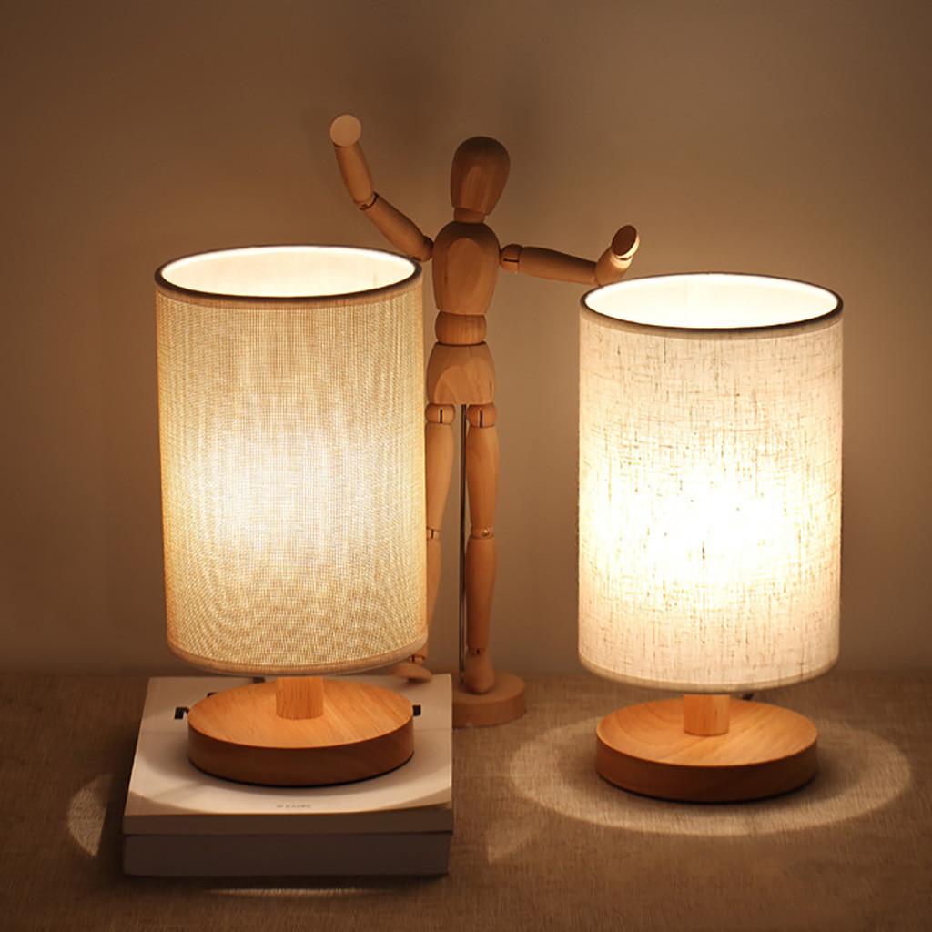 Bedside Lamp Night Light Warm Gift Wood Table lamp