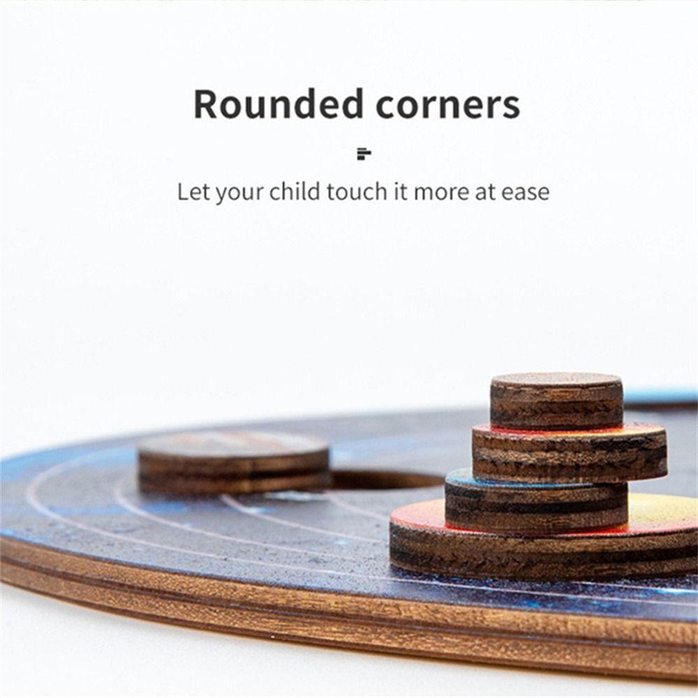 Matching Science Children Boy Girl Solar System Puzzle Jigsaw Tray Wooden Puzzle Planet Puzzles