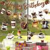 Coffee Theme Party Decor Pack With Birthday Banner And Spiral Streamers For Event Setup