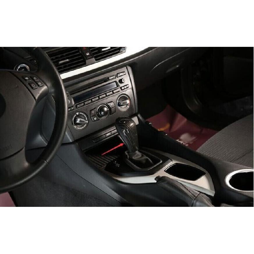 2005-12 For BMW 3-Series E90 Central Console Gear Carbon Fiber Shift Knob Cover