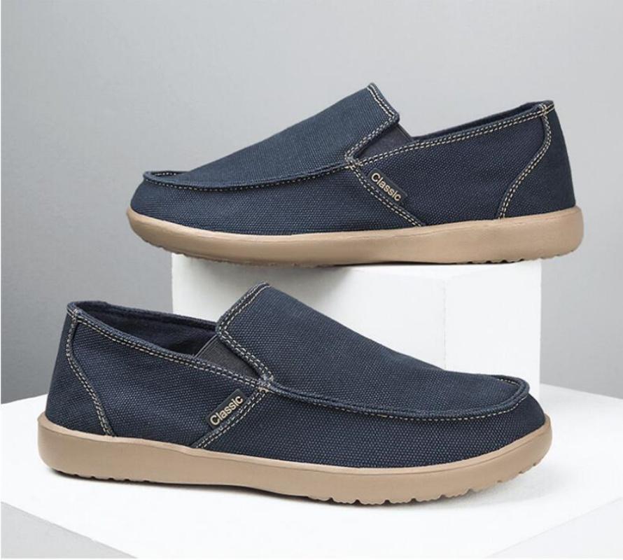 Fashion Men's Sneakers Canvas Breathable Men's Walking Driving Shoes Comfortable Outdoor Men Flats Casual Shoes Tenis Masculino