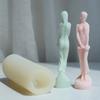 Silicone Resin Candle Mold A Slender Girl Flower Cake Chocolate Fondant Mold Aromatherapys Plaster Epoxy Mold Home Decor