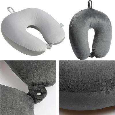 Car Pillows Foam Particles Soft Neck Supportor Travel Cushion U Shaped Neckrest Pad Cervical Interior Automobile Accessories