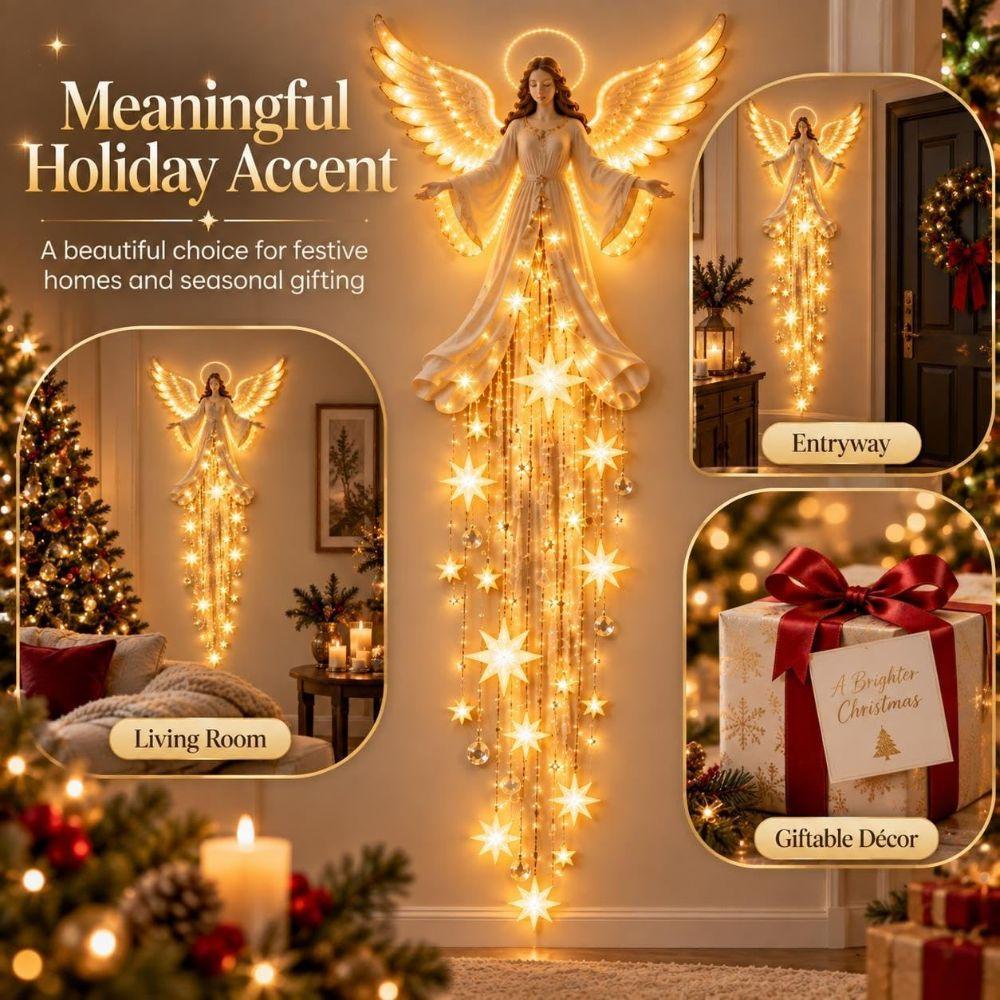 LED Light Angel Blessing Starfall Wall Light Hanging Heavenly Christmas Wall Decor Home Decoration