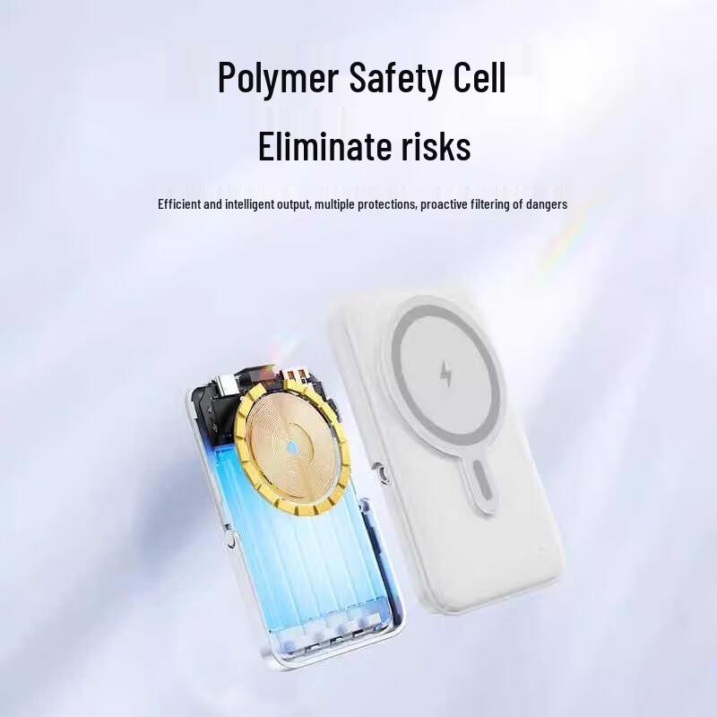 HANDUNYOU 10000mAh Compact Magnetic Wireless Power Bank