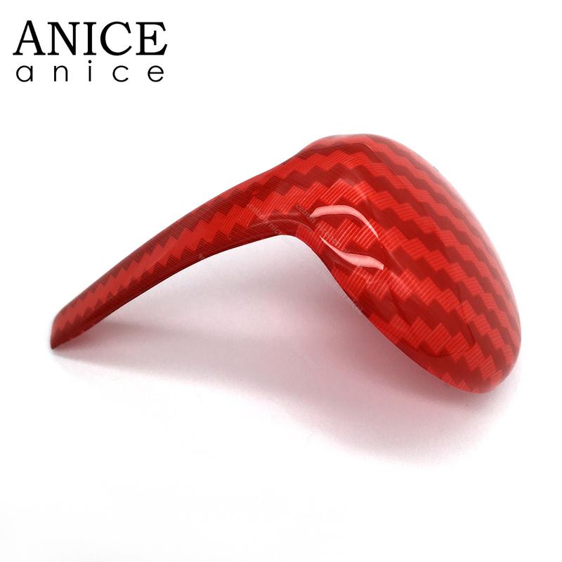 RED Carbon Fiber Color Interior Gear Shift Knob Decorator Cover Fit for Toyota Rav4 Corolla Camry Yaris Vios