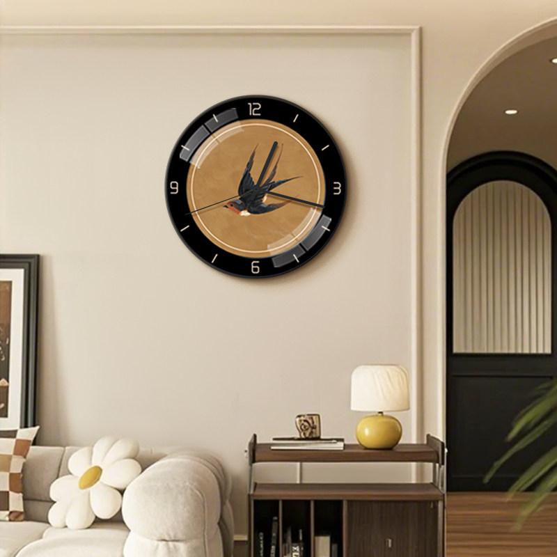 Round Restaurant Wall Clocks Design Aesthetic Silent Wall Clocks Chinese Style Digital Orologio Da Parete Ornaments Home Decor