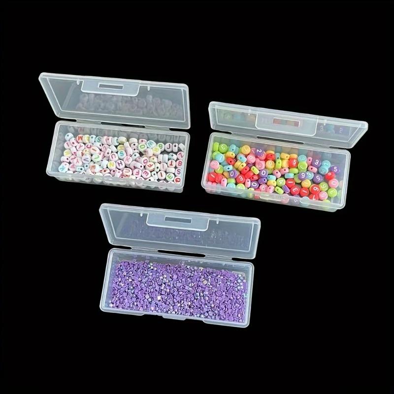 4 Grid Clear Storage Box with Individual Compartments Detachable Plastic Case for Small Items Jewelry Beads Crafts Hardware