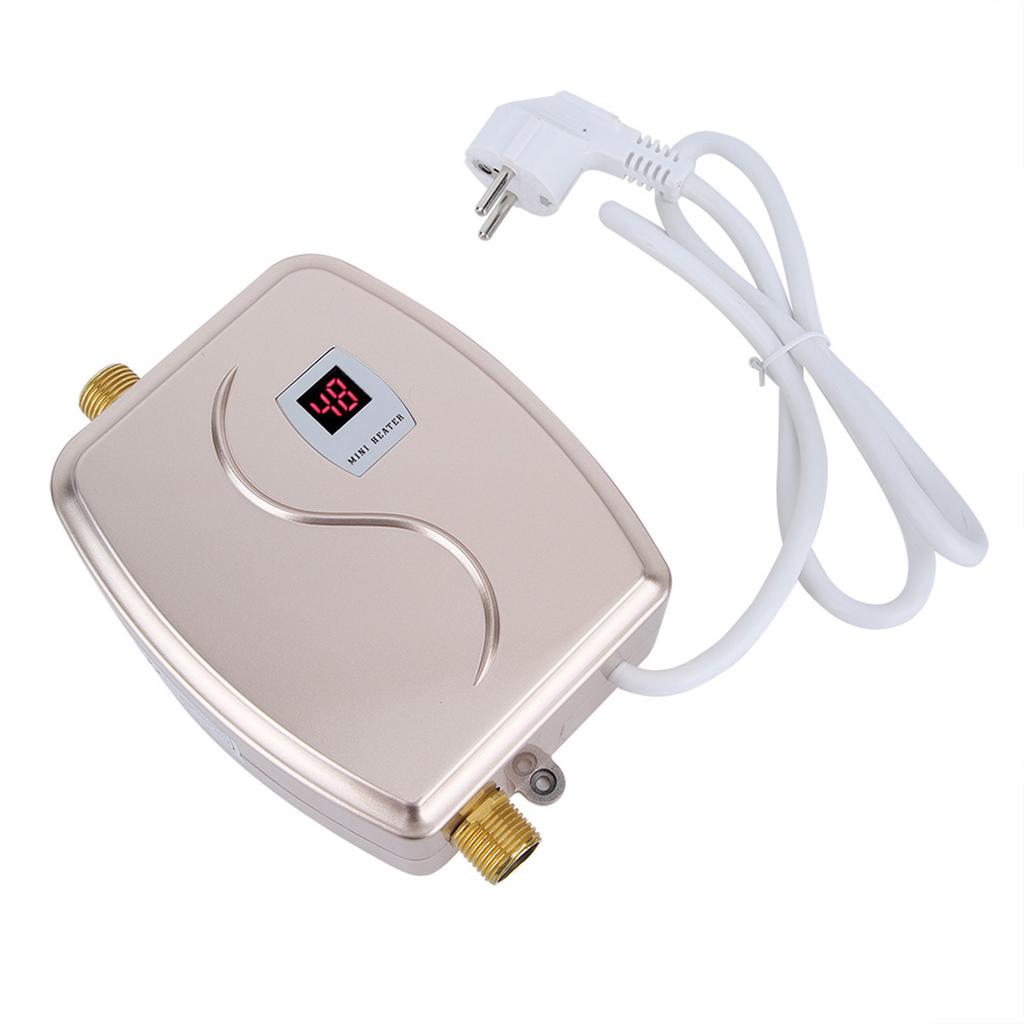 Instant Water Heater,3800W Mini Electric Tankless Hot Water Heater,Durable,Elegant and Fashionable for Bathroom Kitchen Washing