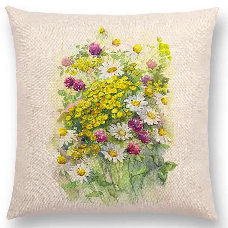 Throw Pillow Cushion Cover Flower Plant Office Lumbar Pillow Sofa Cushion  Pillow Case Cover for Sofa Bed Room Decoration