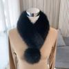 Faux Furs Scarf Winter Warm Neck Wrap Furry Neck Scarf for Office Daily Wear