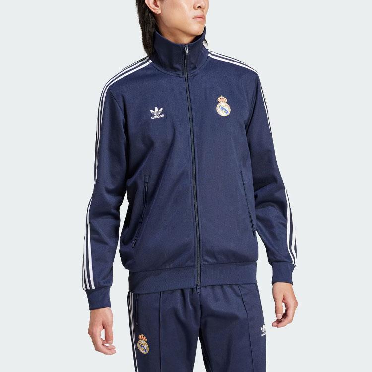 Adidas Originals Real Madrid Casual Track Jacket Men Tops Legend-Ink-Blue IL1026