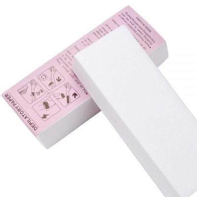 100 Sheets Pack Disposable Professional Hair Removal Tool Non-woven Women's Wax Strips Paper Shaving Roll Waxing Smooth Legs, 100 Pieces