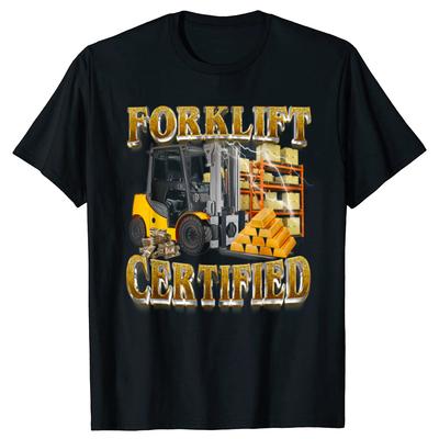 Forklift Certified Classic T-Shirt Christian Shirts for Men Outdoor Simple Vintag Casual T Shirts Xs-Xl Printed Tee