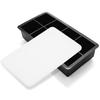 Silicone Ice Mold with Lid - Round & Square Large Ice Cube Tray, Six-Grid Honeycomb Design, 37 Cubes.