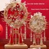 Qing Que Luxury Double-Sided Bridal Hand Fan: Chinese-Style Wedding Gift DIY Kit