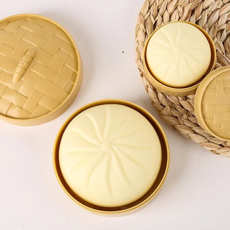 1Pc Stress Relief Squeeze Simulated Dumpling&Chinese Bun Siopao Reusable Low Rebound Sensory Ball Birthday Gift For Party Favors