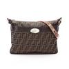 Used Selleria Zucca Shoulder Bag Canvas Leather Brown Used Women