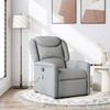 Foldable Massage Armchair, Light Grey, Upholstered In Fabric